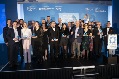 Winners celebrating at the the Consultancy and Engineering Awards 2022