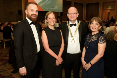 L to R:  Shane Dempsey, secretary general ACEI; Kate Jennings, chief executive of ACE; ACEI president James Kavanagh and incoming ACEI president, Annemarie Conibear