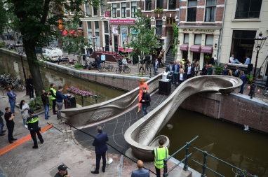 The opening of the smart bridge in Amsterdam by the Queen of the Netherlands. PHOTO: AdriaandeGroot.