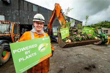 PlantPower! Andy Brown of BAM, who have adopted plant-based fuels to help slash UK carbon emissions.