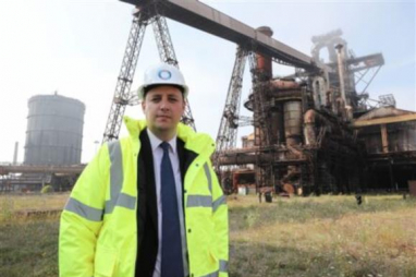 Tees Valley mayor Ben Houchen at the former Redcar steelworks site, where £150m demolition contracts are now open for tender.