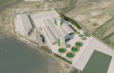 JDR Cables has started construction on its £130m subsea cable facility - image shows artist's impression of the site.