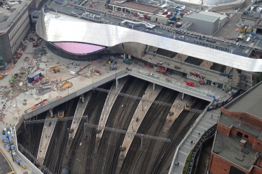 The new station from the top of the Rotunda