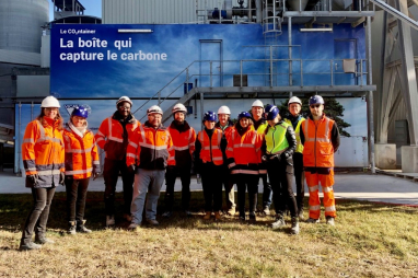 The Carbon8 CO2ntainer and team at Montalieu