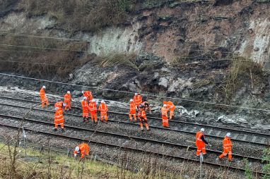 A landslip at Church Lawford in February closed the line between Coventry and Rugby - image: Network Rail