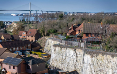 Cliff in Greenhithe, Dartford, saved in £2m stabilisation project.