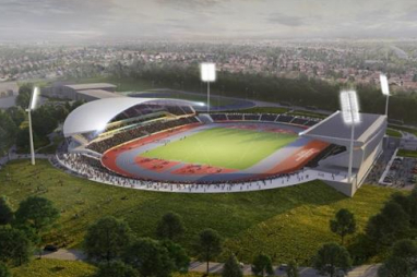 CGI of the proposed 2022 Commonwealth Games Stadium.