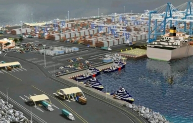The port terminal de Contenedores de Moín, which will be one of the region's largest when complete.