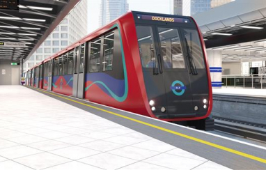 CGI of the new DLR trains.