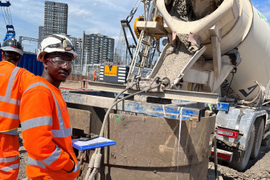 Osaro Okounghae is climbing the career ladder and now helping to build HS2.