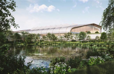 View from the lake. HS2 are inviting bidders to compete for £370m contract to build its Birmingham Interchange station.