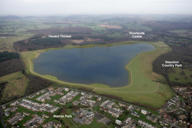 CGI of the proposed Havant Thicket reservoir in Hampshire.