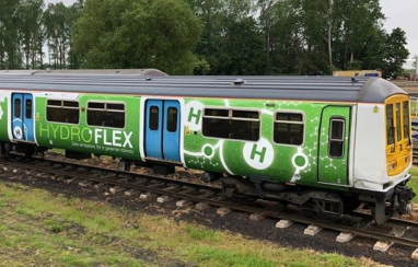 Teesside set to become UK's first hydrogen transport hub, and trials of hydroFLEX train begin in the midlands. (Photo by University of Birmingham).
