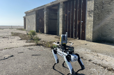 Dog-like robot Spot at work 