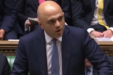 Chancellor Sajid Javid delivering his one-year spending review to parliament.