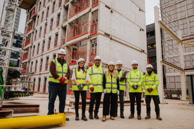 Major milestone reached at £82m mixed use office building for Derwent London - image: Kier