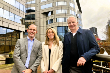 L-R Stantec planning director, Bernard Greep, Emma Steel, water operations director for the North at Stantec and Dan Mitchell, planning director, at Stantec