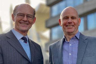 Sir Chris Haworth, left, newly-appointed chair of the East Midlands Development Company, with managing director Richard Carr, right.