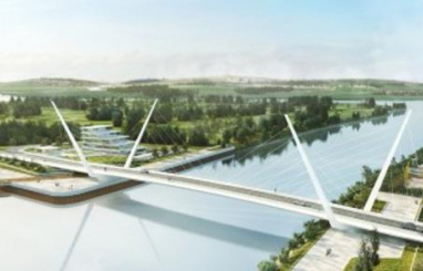 CGI of how the new River Clyde bridge will look when completed.