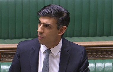Chancellor of the exchequer, Rishi Sunak, delivering his budget in the House of Commons.