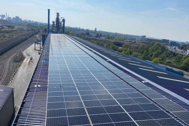 Tarmac powers up sustainability credentials with solar panels at Midlands plant. (Image courtesy of Tarmac).