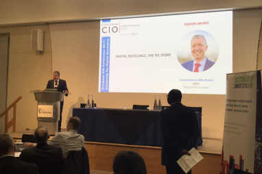 TfL commissioner Mike Brown speaking at the European CIO Conference 2017 in London.