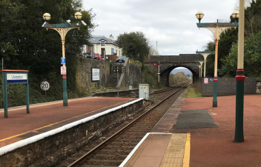 Ulverston station platforms before upgrade.