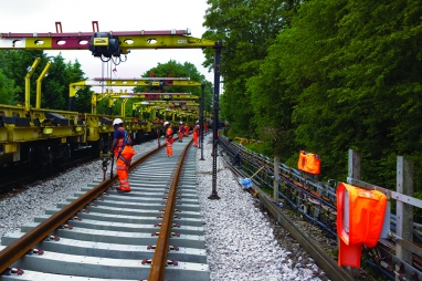 Uxbridge blockade - this summer's big activity with 6km of life expired track replaced.