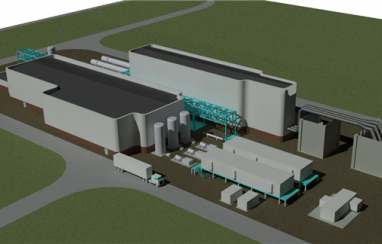CGI of the proposed Whitetail clean energy power plant at Wilton International, Teesside.