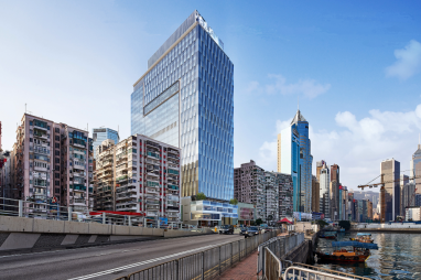 CGI of new office building in Causeway Bay, Hong Kong.