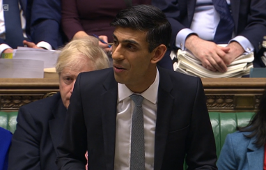 Chancellor of the Exchequer Rishi Sunak delivering his first budget.