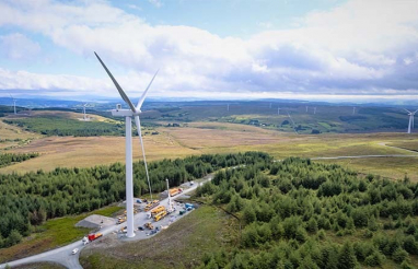 Final turbine installed at co-development partners’ SSE Renewables and FuturEngery Irelands’, Lenalea Wind Farm - image: SSE 
