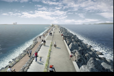 The Swansea Bay tidal lagoon project, which has been scrapped by the government.