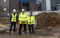 Left to right - Charles Johnson, head of planning development for LBA, Vincent Hodder, CEO of LBA and Darren McIvor, project manager, Farrans Construction 