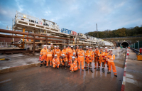 The BBV tunnelling team at the second launch of HS2's Long Itchington Wood Tunnel TBM.