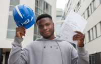 HS2 triples investment in T Level students - Tyree Clarke from Wolverhampton was one of the first T Level students to graduate and secure a job on HS2.