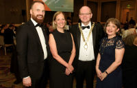 L to R:  Shane Dempsey, secretary general ACEI; Kate Jennings, chief executive of ACE; ACEI president James Kavanagh and incoming ACEI president, Annemarie Conibear