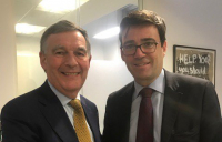 HS2 chair Allan Cook and Greater Manchester mayor Andy Burnham.