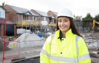 Women into Construction have launched an ambitious programme to attract women into the industry. Photo shows Amy Walsh, apprentice of the year.