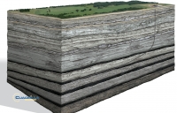 Shale gas is contained in rock at around 3000m below ground level