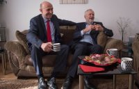 Shadow housing secretary John Healey and Jeremy Corbyn