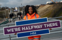 Jessica Miles, HS2's 1,000th apprentice, works with HS2's construction partner Align Joint Venture.