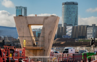 Key milestone as viaduct pier which will bring HS2 trains into Birmingham is revealed.