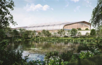 View from the lake. HS2 are inviting bidders to compete for £370m contract to build its Birmingham Interchange station.