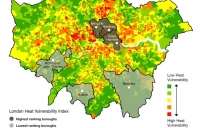 The new Heat Vulnerability Map of London.
