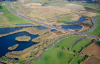 Ariel view of the completed A14 Cambridge to Huntingdon.