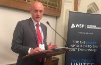 Ian Liddell, MD for planning & advisory at WSP | Parsons Brinckerhoff, launchiing the report at the Houses of Parliament.