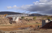 A Mabey bridge launch in South Africa.