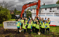 Schoolchildren join ground-breaking ceremony with Morgan Sindall at Bushey’s new net zero carbon in operation school.