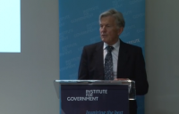 Sir Amyas Morse speaking at the Institute for Government 